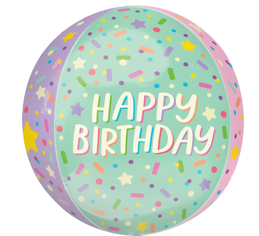 Ice Cream Party Birthday Orb Balloon