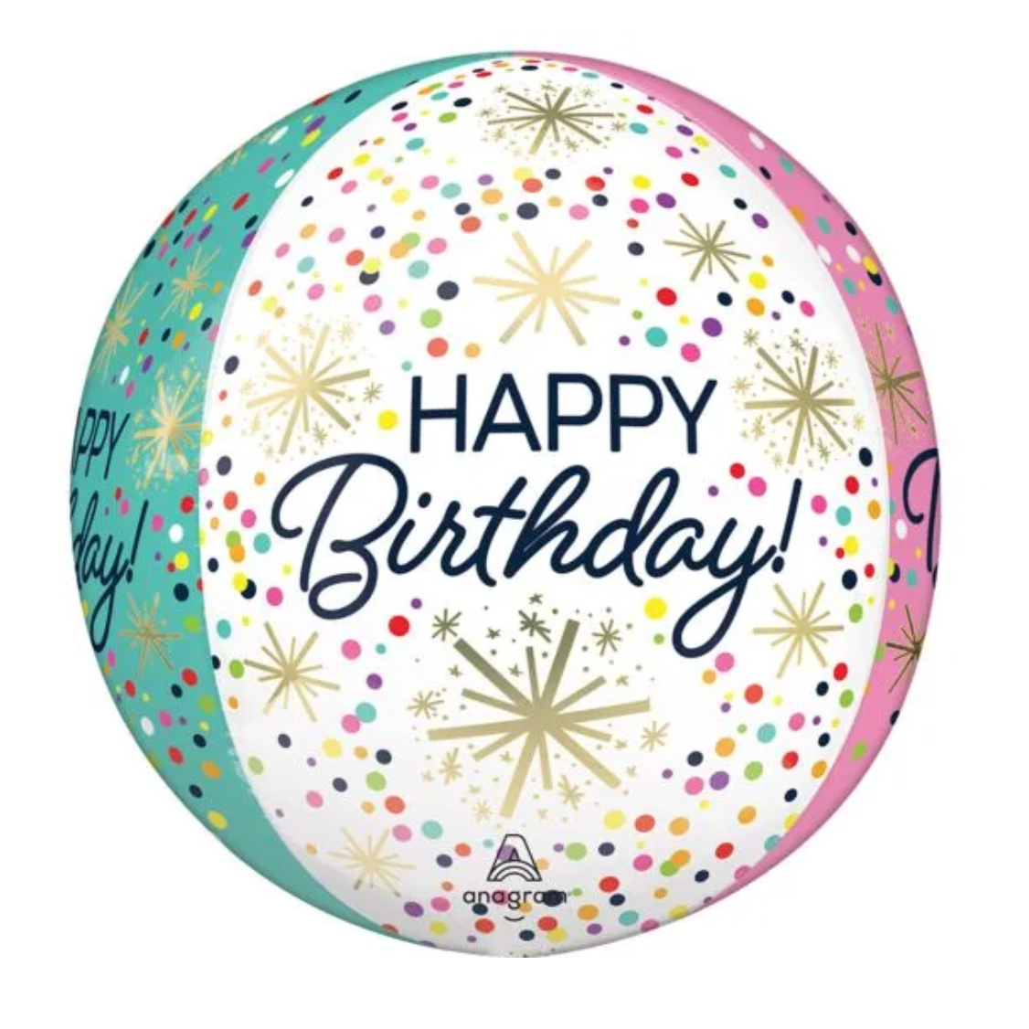 Confetti Sprinkle Happy Birthday Orb Balloon