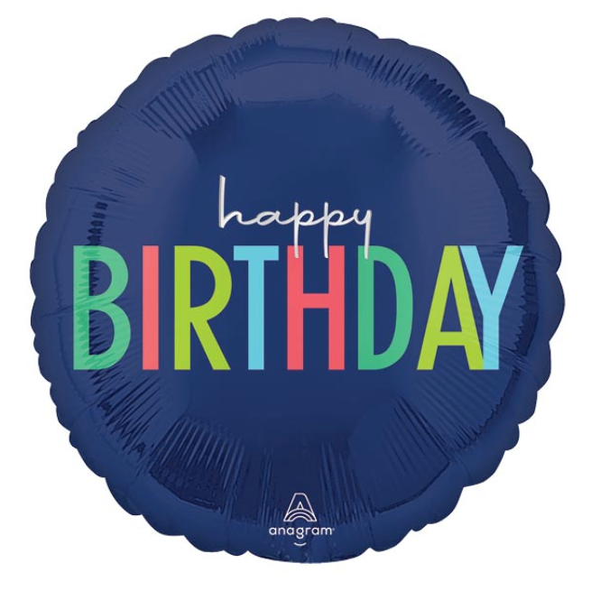 Modern Birthday Blue Small Balloon