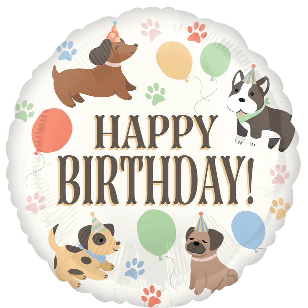 Pawsome Party Puppy Birthday Jumbo Balloon