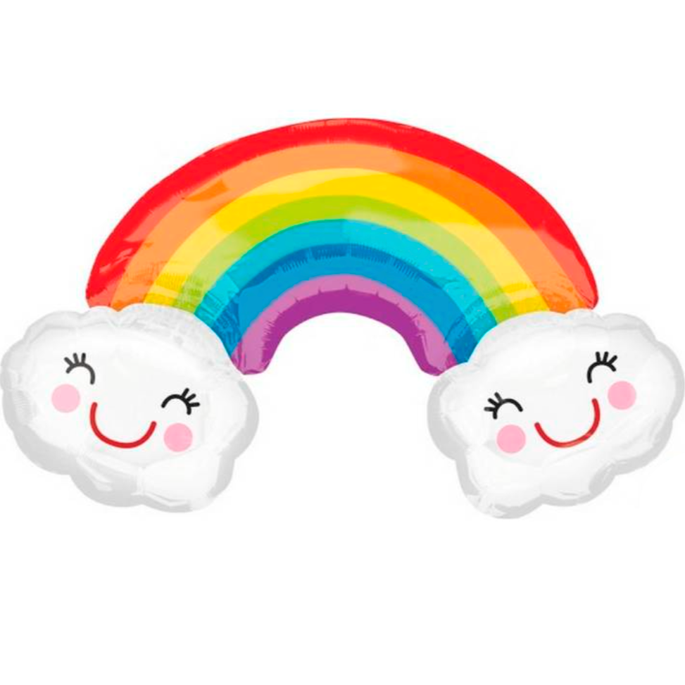 Rainbow Cloud Mylar Balloon