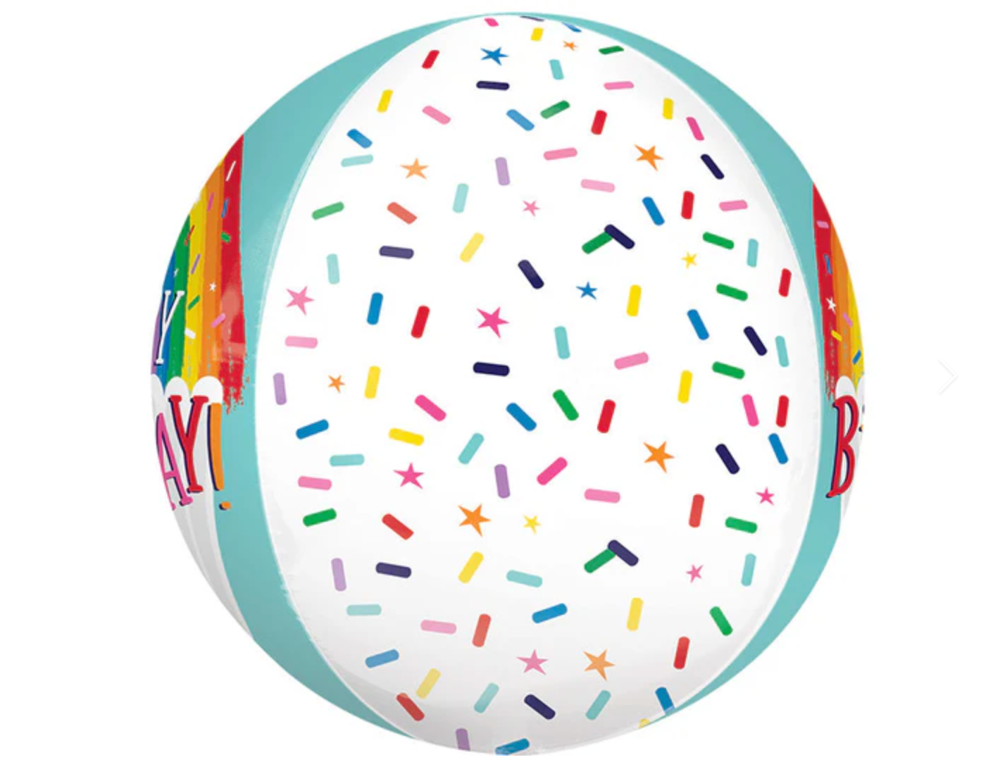 Rainbow Sprinkles Happy Birthday Orb Balloon
