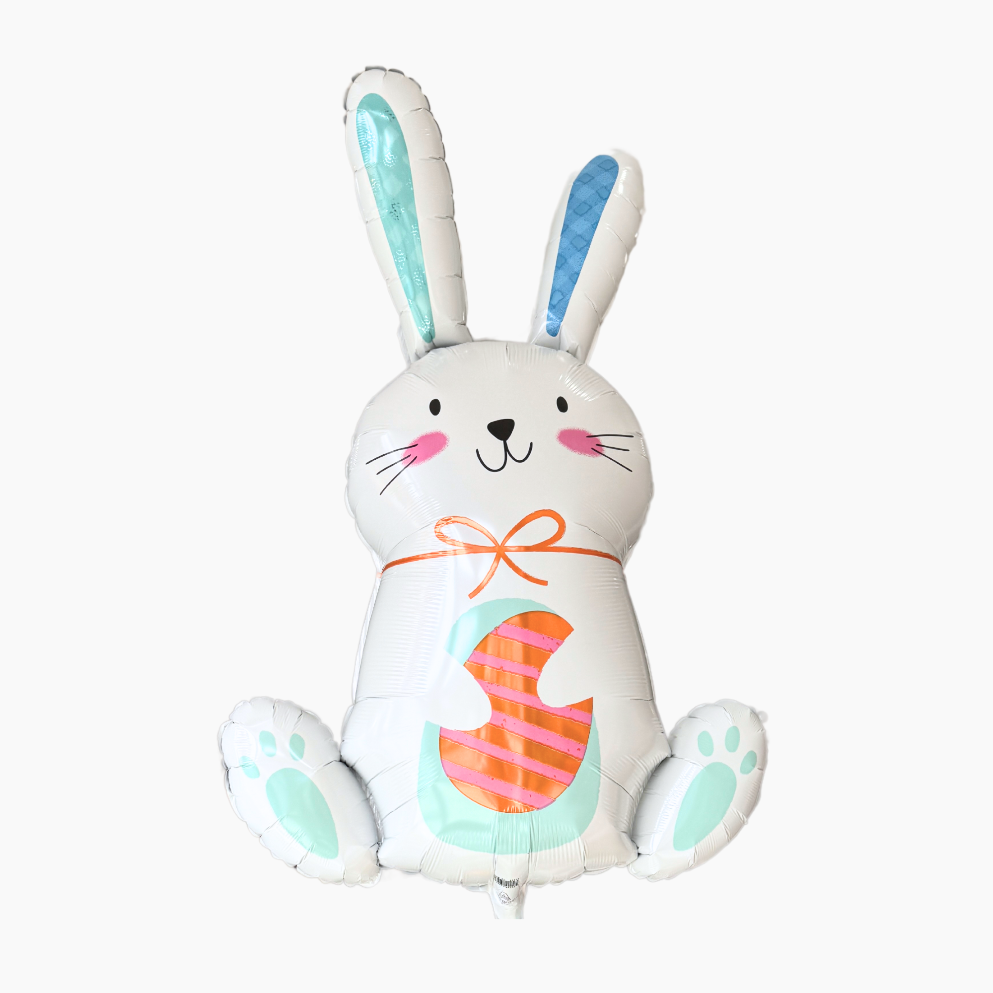 Gingham Funny Bunny Balloon