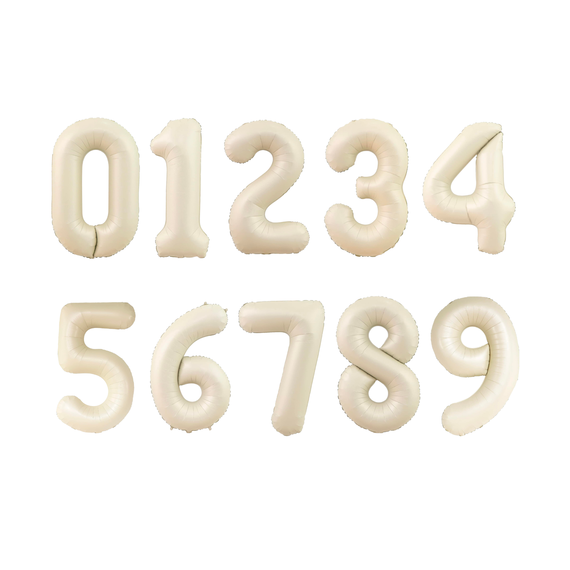 34" Beige Number Balloon