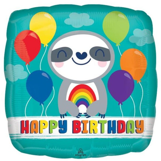 Sloth Happy Birthday Small Balloon