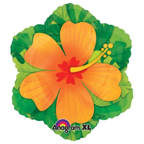 Orange Hibiscus Small Balloon